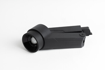 Modern  LED Track Light Fixture  Rail Isolated on White Background

