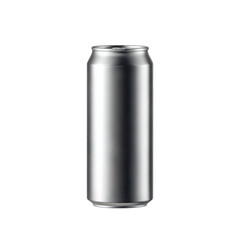 Aluminum soda can mock up isolated on transparent background