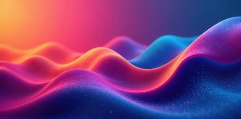 Obraz premium Vibrant gradient shapes wallpaper Smooth, colorful, flowing lines , vivid, art