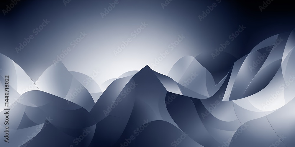 Poster abstract blue gray and white flowing shapes creating a dynamic and modern background image design