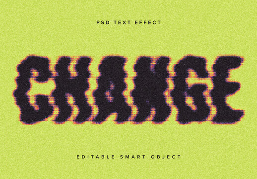 Grunge Crosshatch Text Effect Mockup