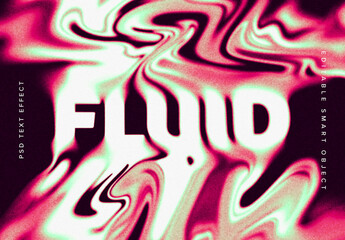 Melting Liquid Text Effect Mockup