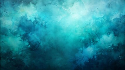 Teal Aqua Watercolor Background. Abstract Artistic Texture Design