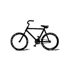 Fototapeta premium Bike trail icon in black and white, with copy space