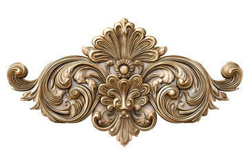 Elegant Gold Ornament Exquisite Baroque Design Luxurious Rococo Style
