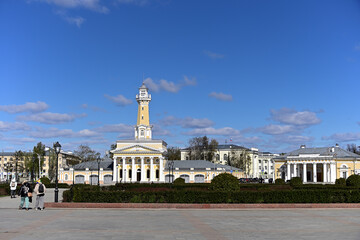 View of Sovetskaya Square in the center of Kostroma