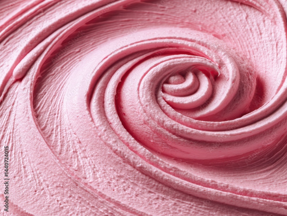 Aufkleber delicate swirl of pink frosting creating a sweet and creamy texture with a smooth and dreamy backgro