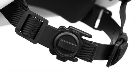 Helmet detail close-up &ndash; highlighting fasteners and texture