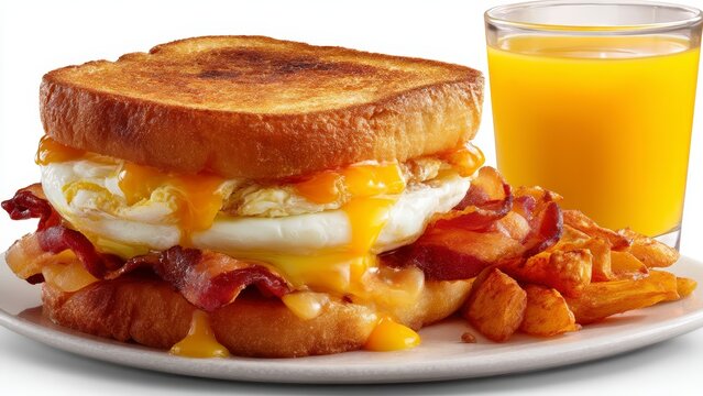 Delicious Layered Breakfast Sandwich Combo