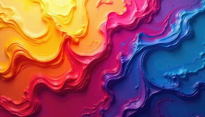 Obraz premium Abstract swirling paint colors creating a dynamic, vibrant texture , abstract, design, style