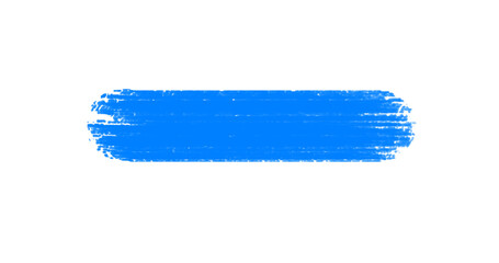 Abstract vibrant blue paint stroke on black background.