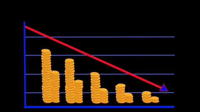 Video illustration about the graph of the increase or decrease of gold or dollar, suitable for business, finance, economy. With HD video quality