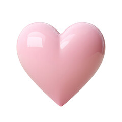Shiny pink heart shape with smooth surface, symbolizing love and affection. glossy finish adds modern and elegant touch, making it perfect for romantic themes