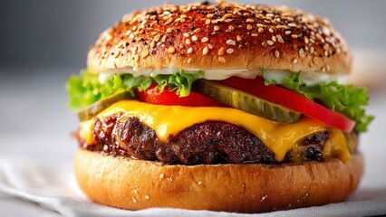 Delicious Homemade Hamburger Ready to Serve