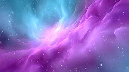 Fototapeta premium Colorful cosmic clouds and stars filling a vibrant space background with bright light and dreamy colors
