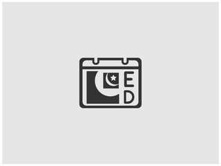 Simple, grayscale vector graphic of a stylized banner or icon.
