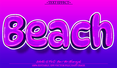 Beach Vector Text Effect Editable Alphabet Summer Tropical Holiday Journey