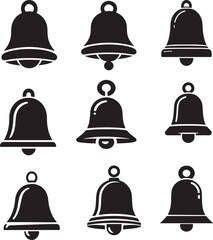 Bell icon, silhouette, vector, logo, illustration, image collection,