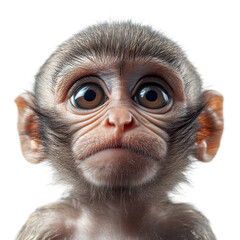 Curious baby monkey portrait jungle habitat wildlife photography