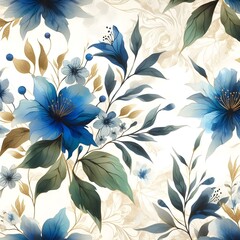 Fototapeta premium watercolor flowers illustration