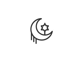 Simple, grayscale vector graphic of a stylized banner or icon.