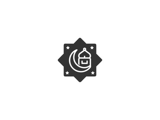 Simple, grayscale vector graphic of a stylized banner or icon.