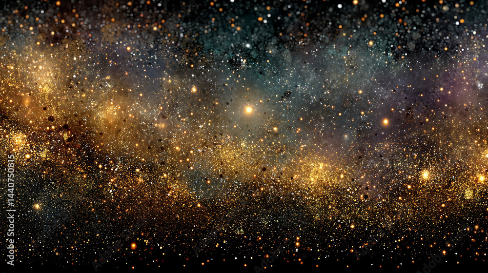 Aufkleber abstract cosmic dust cloud sparkling universe deep space galactic nebula backdrop with glimmering st