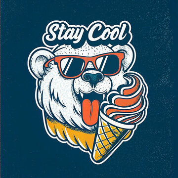 Cool Tiger Sunglasses Stay Cool Graphic