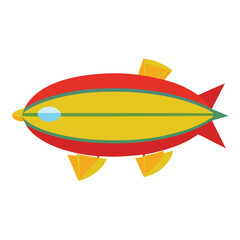 Blimp icon isolated on white background