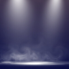 Realistic white smoke or mist effect with soft, swirling patterns on a transparent background. Perfect for overlays and atmospheric designs.	