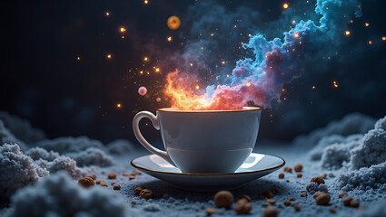 Galaxy emerging from a teacup