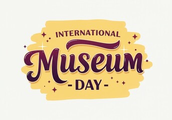 Museum day graphic Isolated on white background