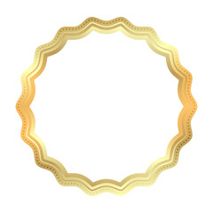 Elegant Golden Frame with Unique Shape