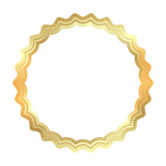 Elegant Golden Frame with Unique Shape