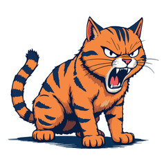 angry cat cartoon