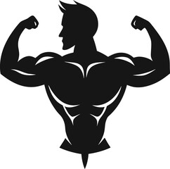 muscle logo silhouette 