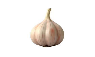 Realistic garlic isolated on transparent background, Generative Ai