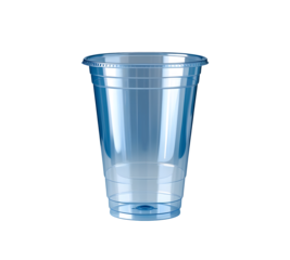 Disposable plastic cup isolated on transparent background, Generative Ai