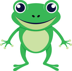frog silhouette posing cutely 