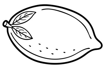 Fruit Line Art Vector Illustration – Minimalist Clipart, Logo Icon Design on White Background