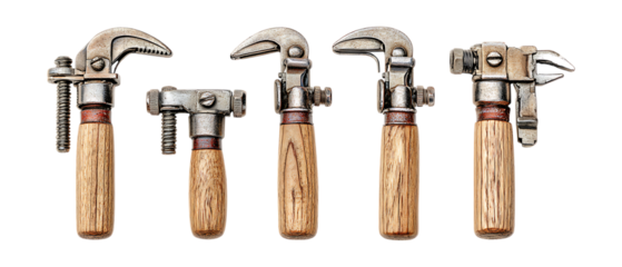 Pack of Clamp Against Transparent Background for Tool Branding, Industrial Promotion, or Workshop Design Projects