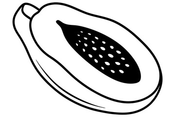 Fruit Line Art Vector Illustration – Minimalist Clipart, Logo Icon Design on White Background