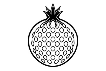 Fruit Line Art Vector Illustration – Minimalist Clipart, Logo Icon Design on White Background