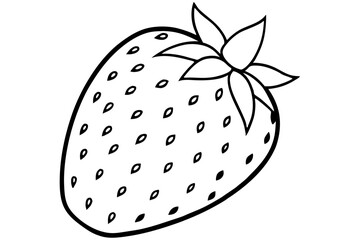 Fruit Line Art Vector Illustration – Minimalist Clipart, Logo Icon Design on White Background