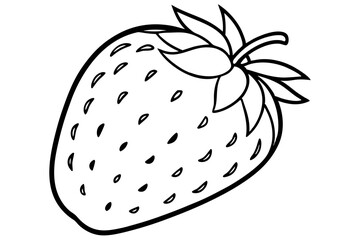 Fruit Line Art Vector Illustration – Minimalist Clipart, Logo Icon Design on White Background