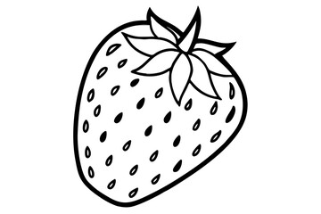 Fruit Line Art Vector Illustration – Minimalist Clipart, Logo Icon Design on White Background