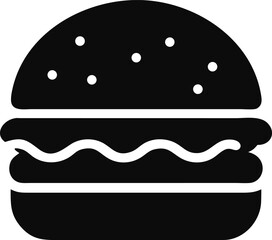 cool burger silhouette