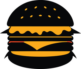 cool burger silhouette