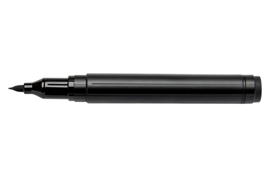 Black marker pen isolated on transparent background