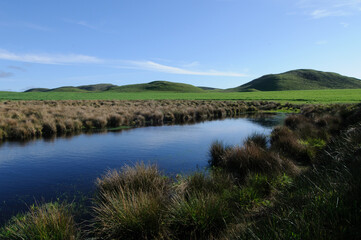 Fototapeta premium Abbott's Lagoon in the Point Reyes National Seashore on the northern California coast.